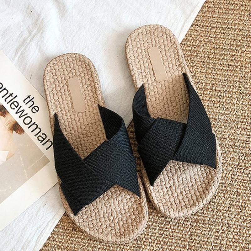 Sommartofflor dam strandtofflor skor boho havsflip flops sandaler tofflor casual halkfria glidskor