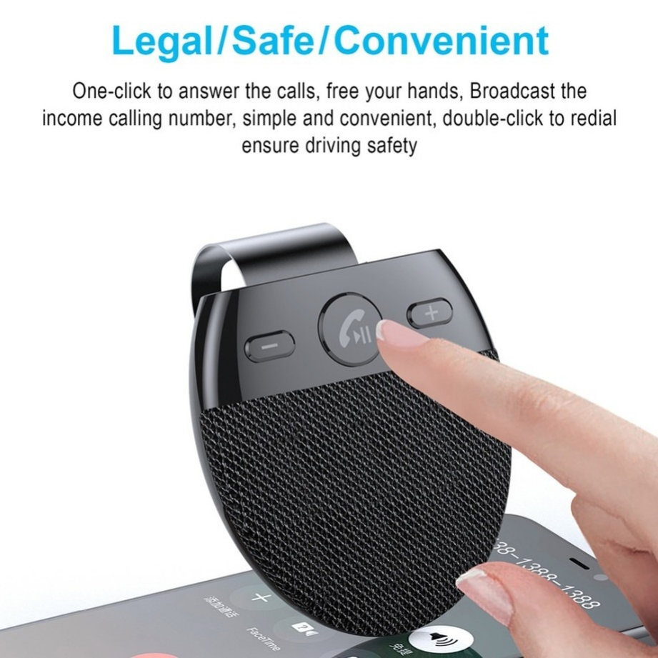 Wireless Bluetooth Car Speaker Handsfree Kit Hands-Free Blue-tooth Multipoint Speaker Phone Sun Visor Blue Tooth Car Accessories