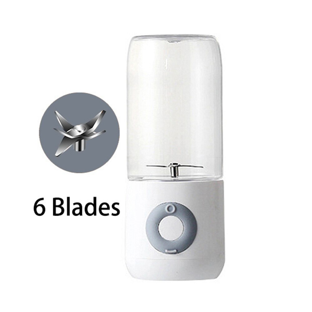 Portable Blender Electric USB Mixer Juicer Machine 500ml Mini Food Smoothie Processor Hand held Personal Fruit Squeezer Juicer: Ivory