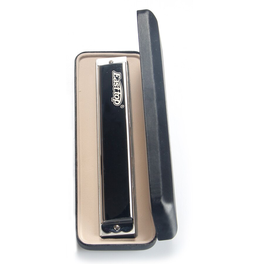 East top T2403 – Harmonica trémolo à 24 trous de F ton argent, Musical