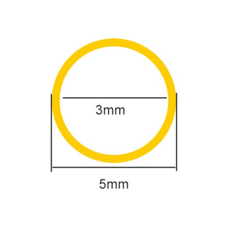 Tube capillaire en laiton ajouré H62, diamètre extérieur OD 5mm, paroi 0.5mm 1mm, tuyau en cuivre: OD5 ID3 / 245mm