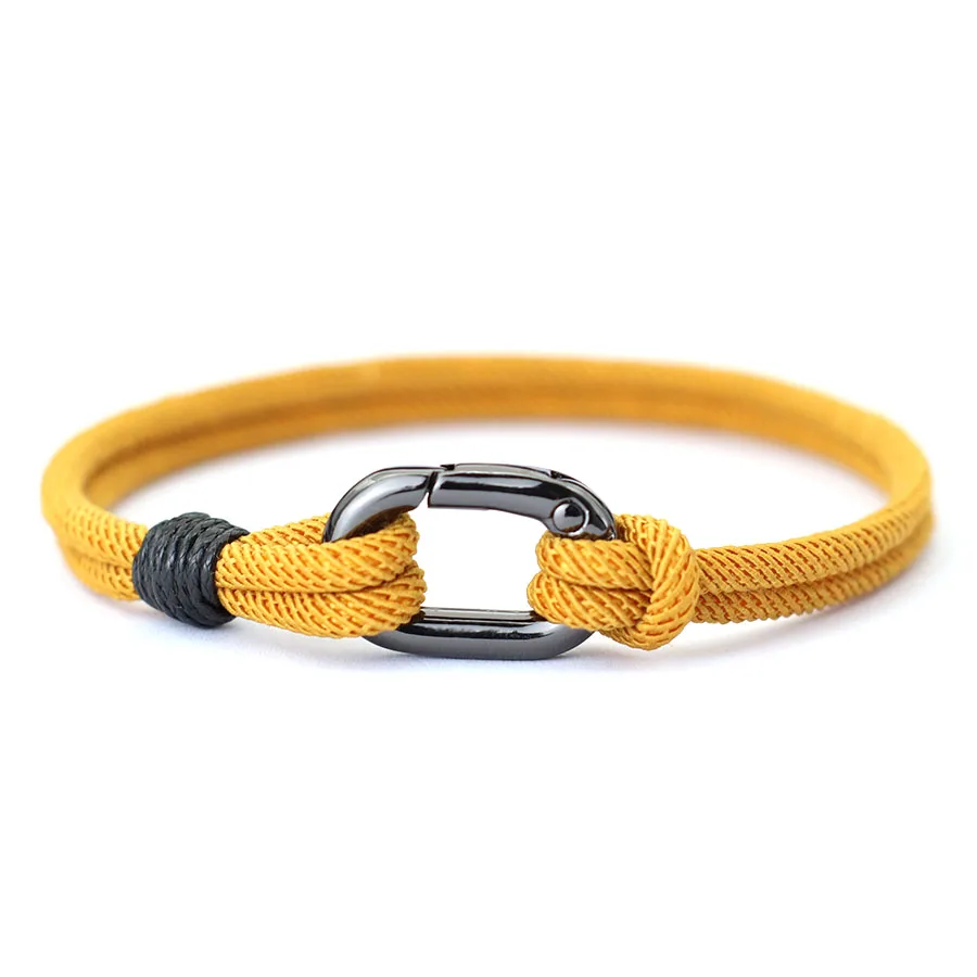 Noter Thin Thread Bracelet For Men Handmade Braided String Charm Braslet Outdoor Survival Braclet Stylish Knot Nautical Pulsera: brownish yellow