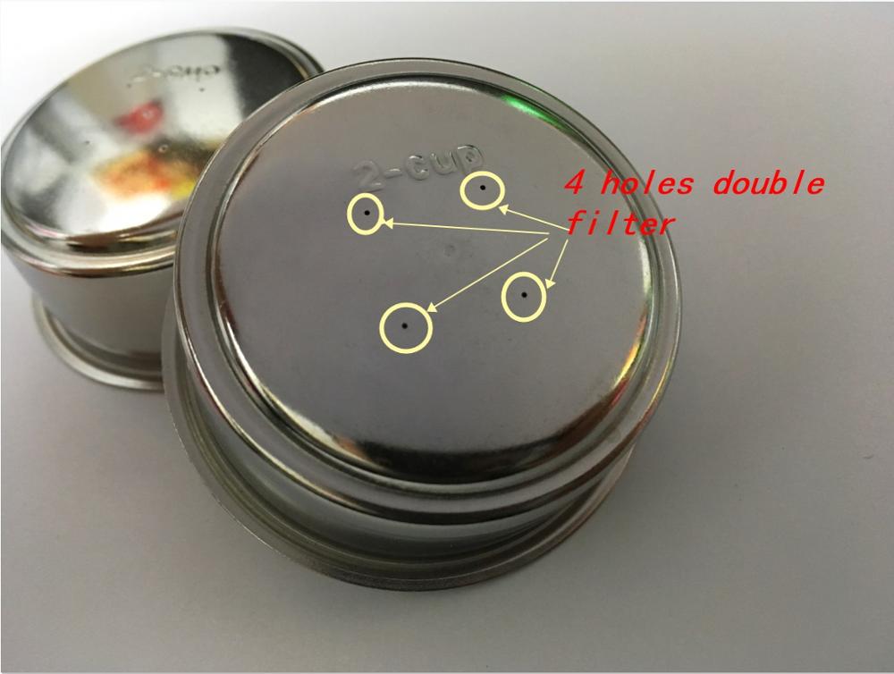 4holes 2 CUP basket espresso double coffee filter coffee basket out Diameter 60 mm inner Diameter 51 mm high pressure