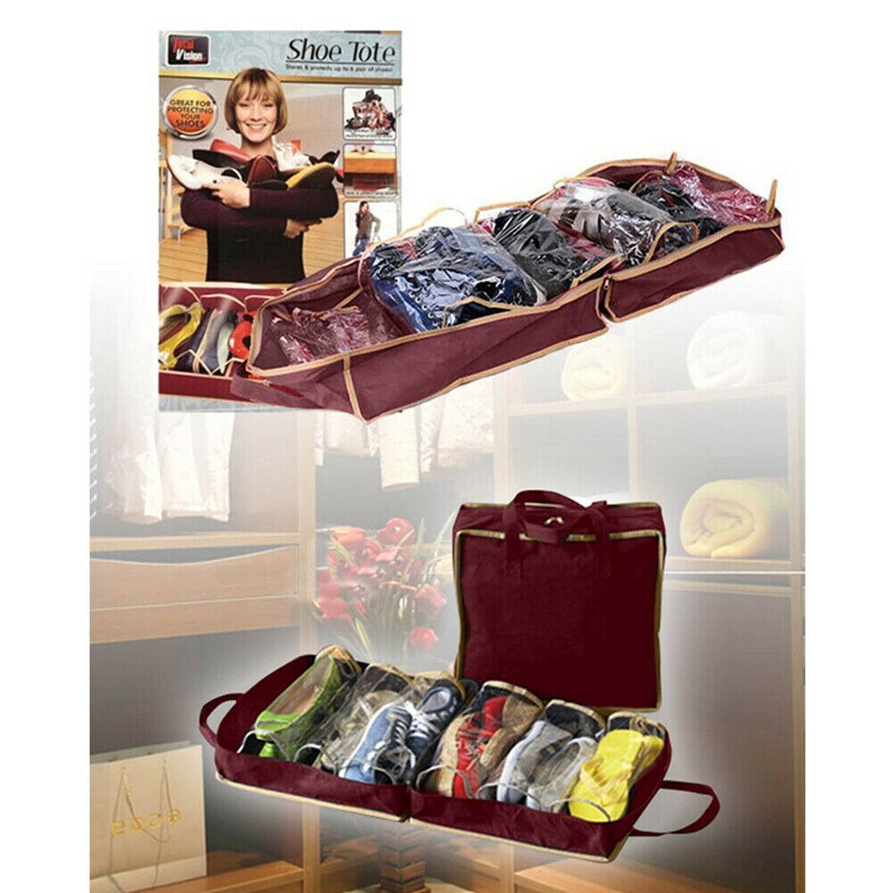 6 paires Vogue Non-tissé tissu chaussures stockage support organisateur conteneur sous lit placard boîte sac étanche