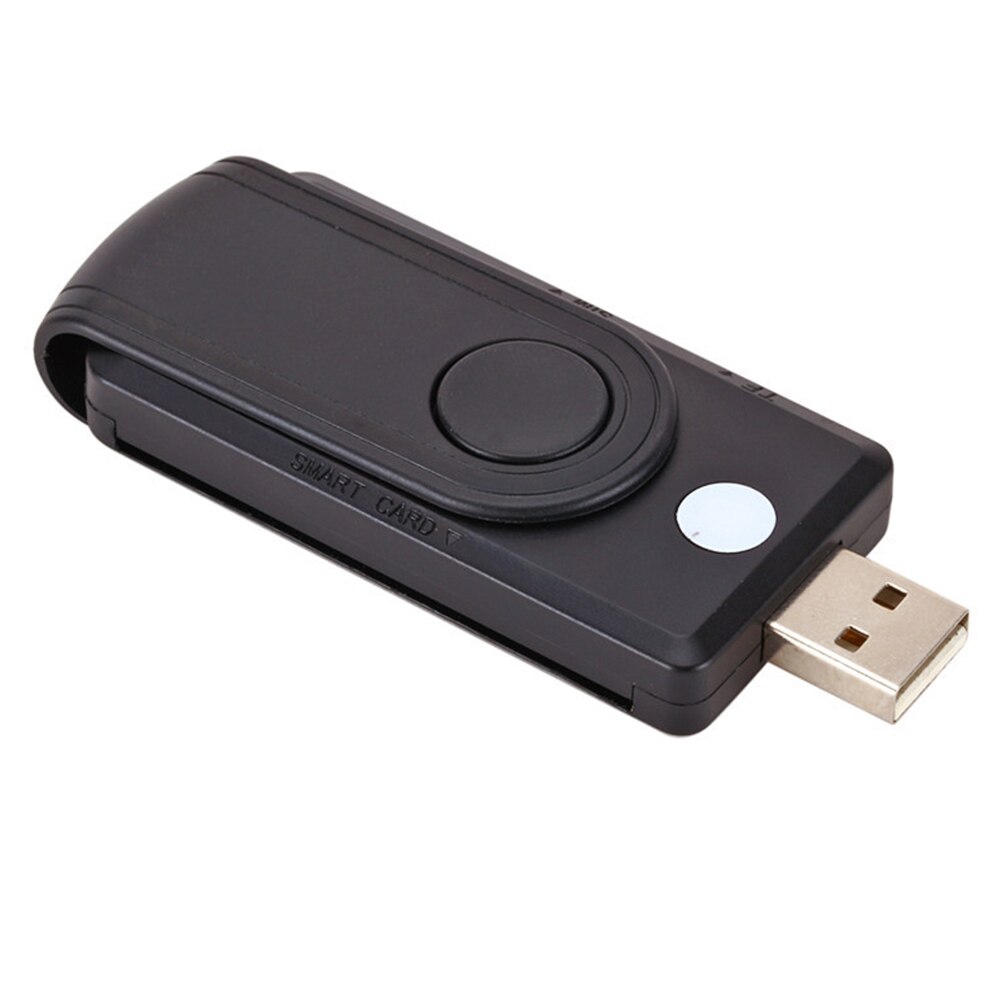 USB 2.0 SIM smart card reader connected to the computer PC adapter, used for tax declaration bank ID card reader SD/TF smart car