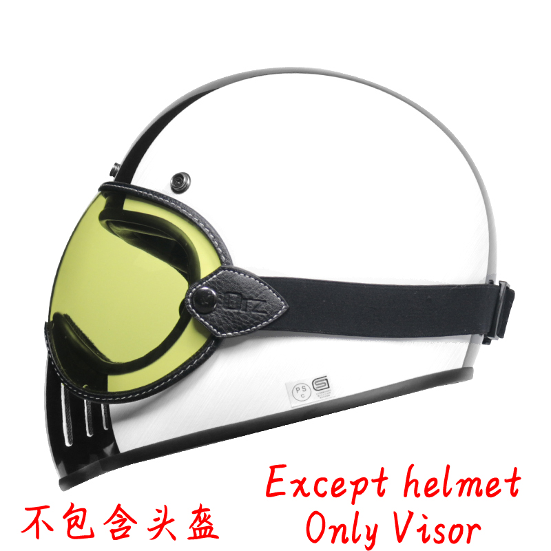 ORZ retro helmet goggles locomotive bind all four thirds bubbles full face four seasons goggles motorcycle helmet mirror: 3