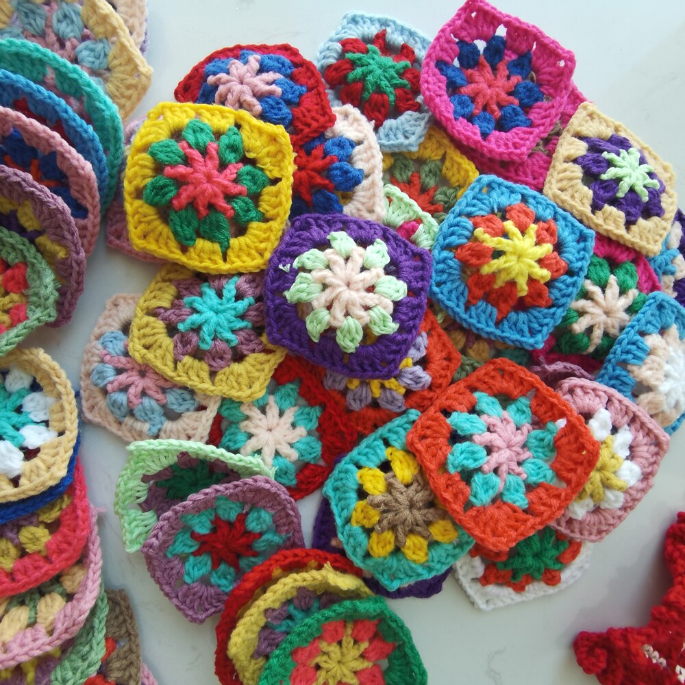 Two girls 50pcs/lot Handmade Original 7.5cm Trade Hand Crochet Coaster Handmade Cup Mat Photo Props Placemat Decorative Mat