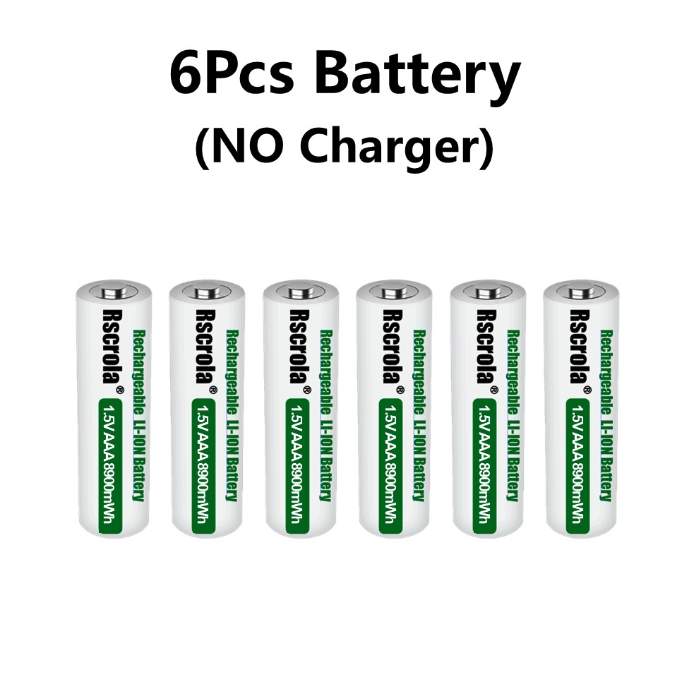 Rscrola Nowe Baterie AAA 8900mWh Akumulatory 3A Przenośne Baterie robić Pilotów Zabawek Dzwonków robić Drzwi Zegarów Gamepadów: Czekolada