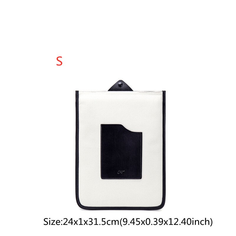 Moda teczki duża pojemność torba na laptopa dokument podróży Ipad Notebook organizator etui Tablet przechowywania ochrony torebka: Beige S