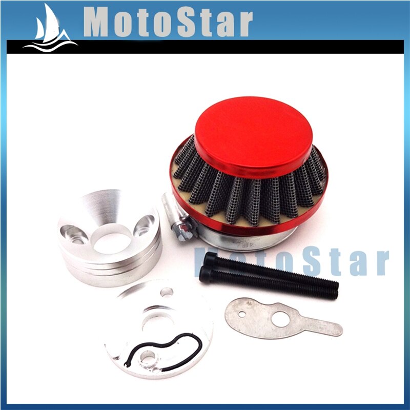 44mm Air Filter + Air Filter Adapter Stack For 2 Stroke 33cc 43cc 49cc Engine Big Foot Goped Blad Z Gas Scooter