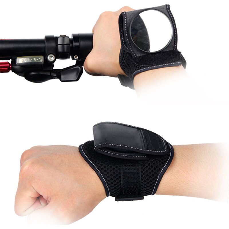 Gants de cyclisme avec rétroviseurs de vélo, sangle de poignet, réflexe de vue arrière, bras de poignet, accessoires de vélo
