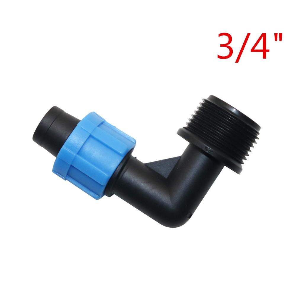 1/2 tommer 3/4 tommer utvendig gjenger  to 16mm albuekoblinger med lås hagevannkobling vanningssystem rørdeler 5 stk.: 3 i 4 tommer