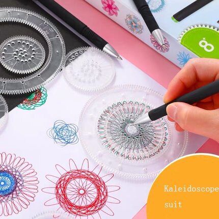 Kinderen Tekening Gereedschappen Heerser Opstellen Briefpapier Spirograph Gears Wielen Accessoires Educatief Speelgoed Voor Kinderen Student