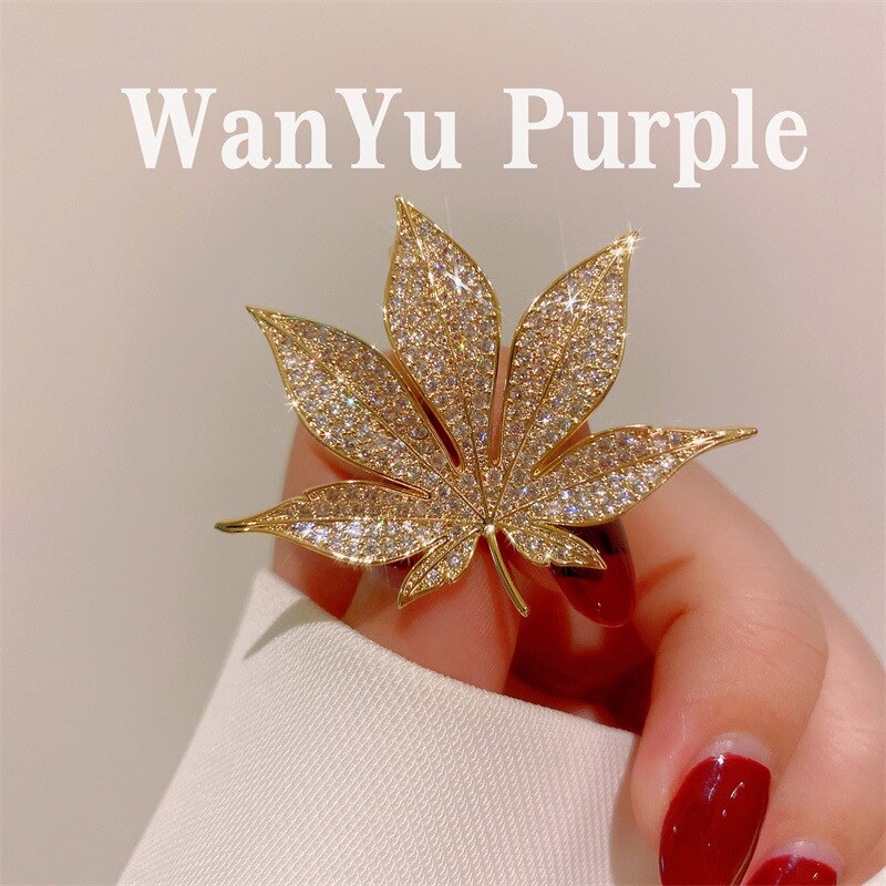 Broschen Für Frauen Ahorn Blatt Korsage Feder Stift Strickjacke Schal Schnalle Feine Schmuck Zubehör: Ursprünglich Titel