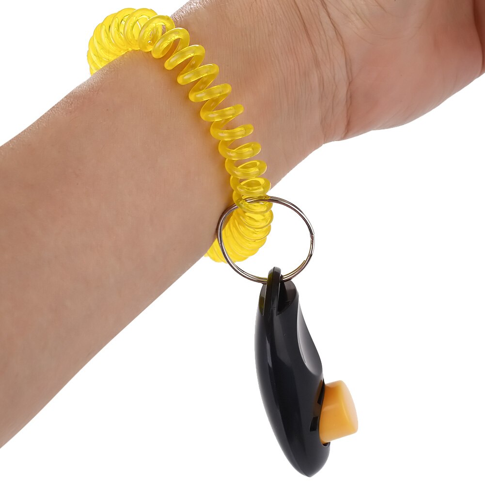 Ultrasound Dog Training Whistle Kit Met Touw & Clicker Zwart + Geel 48cm