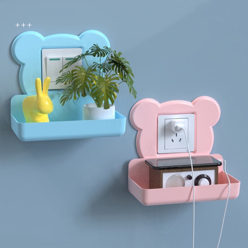 Luie Man Mobiele Opladen Bracket Plastic Telefoon Opbergrek Wandmontage Compatibel Met Slaapkamer Kantoor