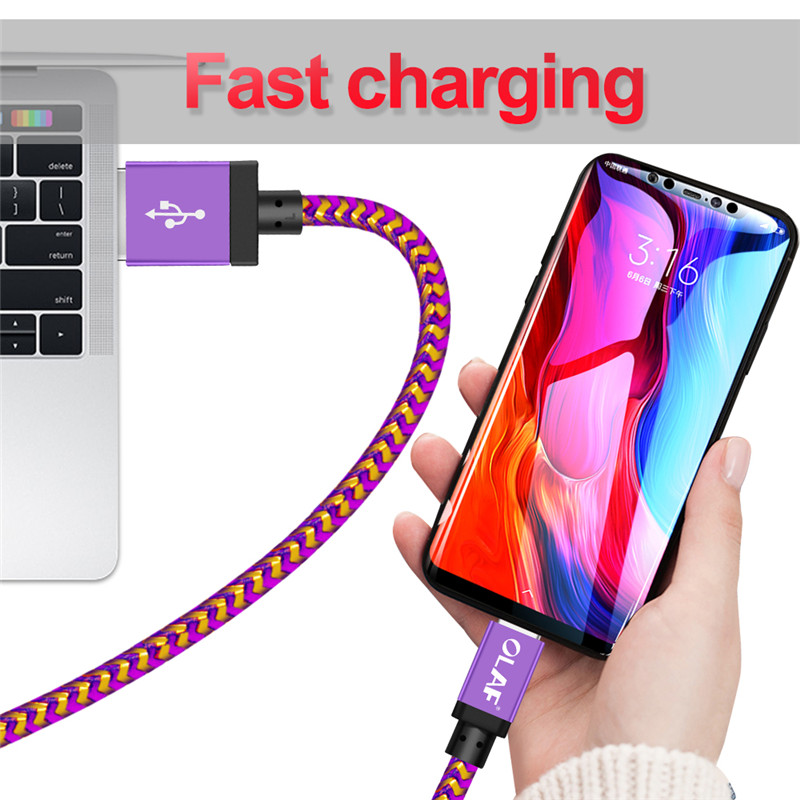 Micro Usb-kabel voor Samsung Galaxy S7 S6 Snel Opladen Mobiele Telefoon Oplader Koord voor Huawei Tablet USB Kabel draad 1M 2M