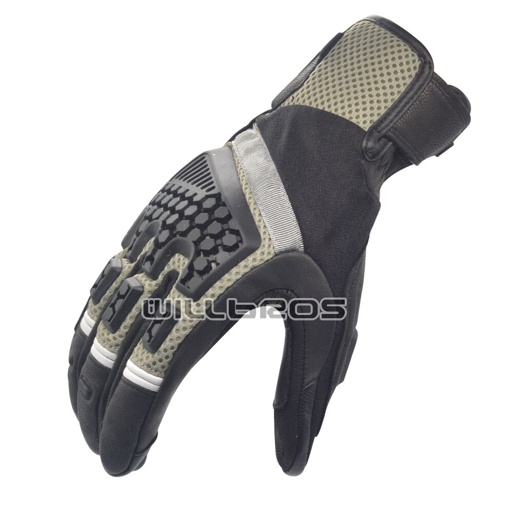 Gants de moto, de trail, d'aventure, de tourisme, ventilés, pour moto de route, de motocross, de course: Gris / M