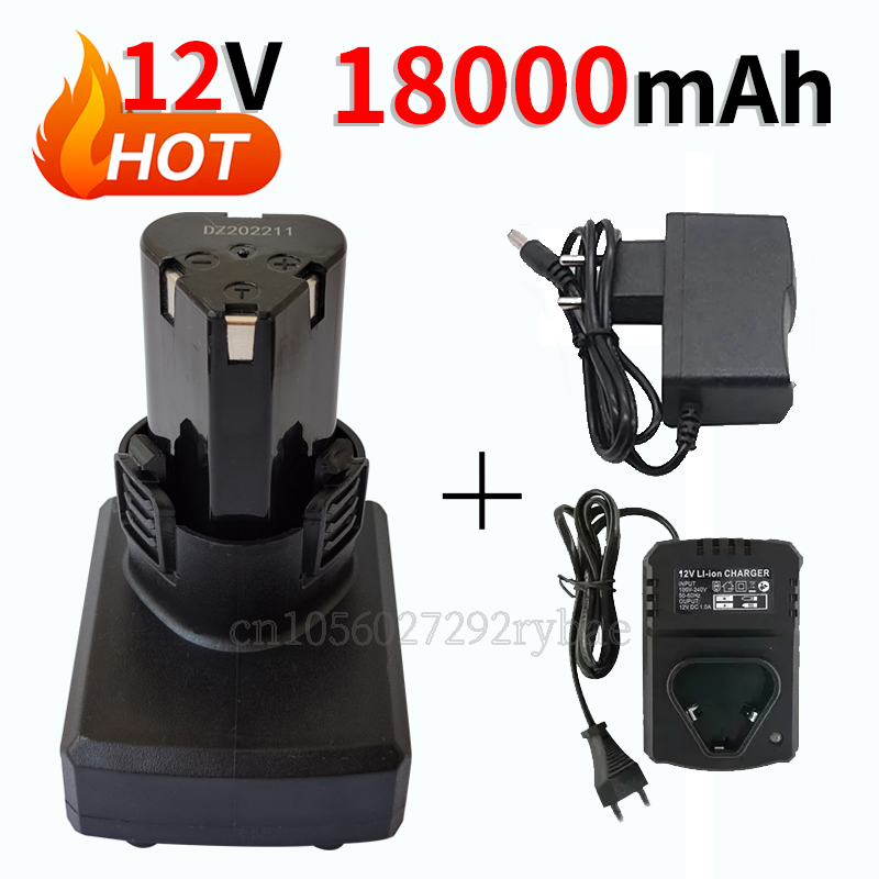 .Universal 12V 18000mAh Oplaadbare Li-ion Lithium Batterij Voor Elektrisch Gereedschap Elektrische boormachine Elektrische Schroevendraaier Batterij