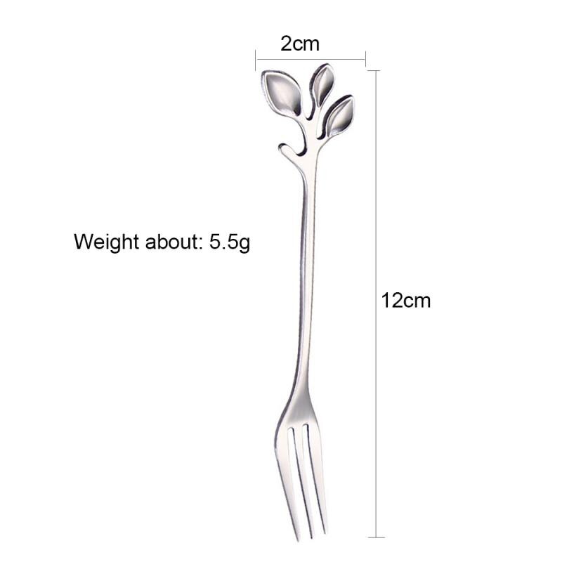 Beautiful Unique Branch Leaves Couple Spoon / Stainless Steel Fork Coffee Tea Stirring Spoon Fine Kitchen Cutlery Set
