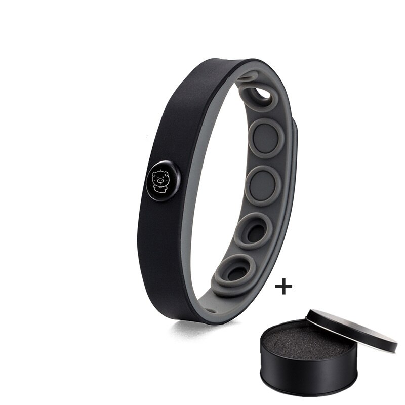 Pulseras de señal del zodiaco, pulsera de energía de iones negativos, turmalina de silicona, resistente al agua, Color de joyería,: Pig