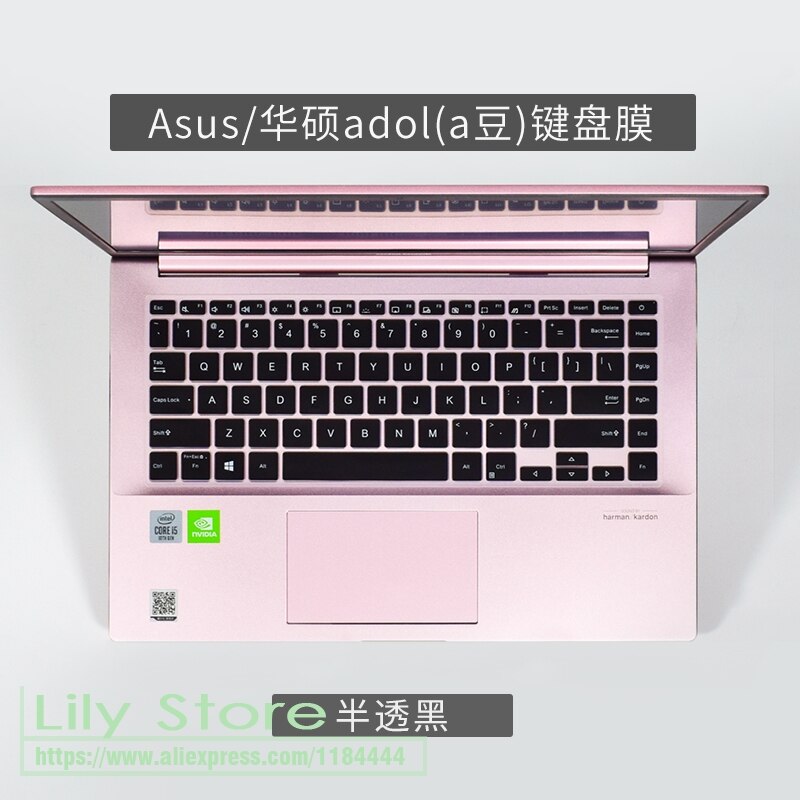 for ASUS Vivobook S14 S13 S333 13 S433 14 15 FA FL F Jq Silicone laptop Keyboard Cover Protector: black