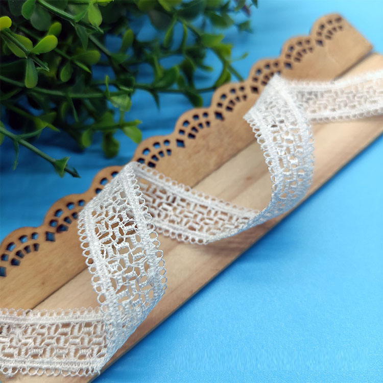 Adornos de encaje de algodón bordado de 5 yardas para ropa, adornos de encaje de flores suaves y cintas de costura para manualidades, accesorios DIY para vestidos