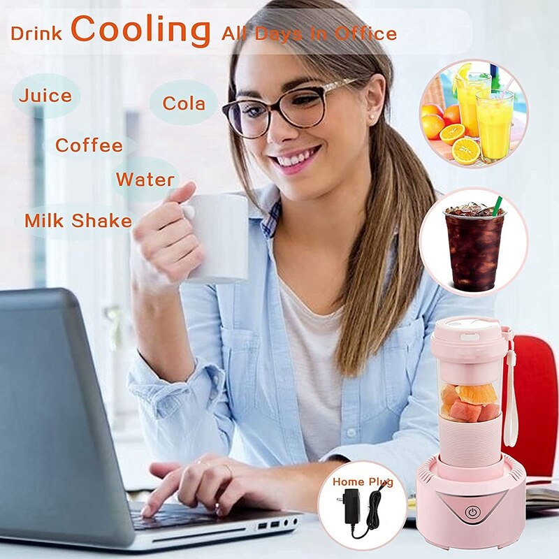 Elektronische Cooling Persoonlijke Blender,Smoothies Juicer, Oplaadbare Mini Size Cooling Blender, Voor Home Office Travel