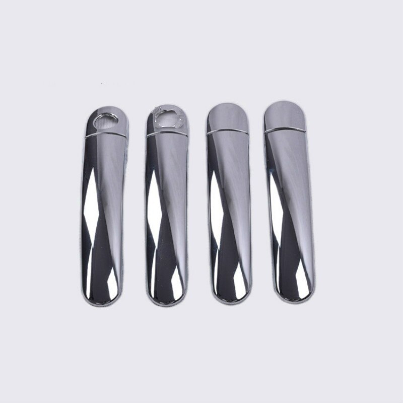 Cubiertas de manija de puerta de coche, accesorios de pegatinas de estilo para Seat Leon MK2 1P FR + Cupra 2006 ~ , de fibra de carbono cromado: model 4