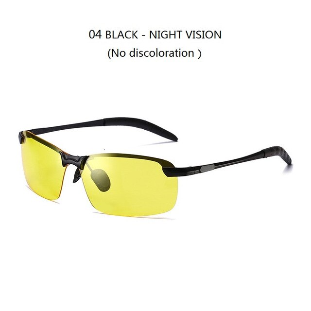 Fotokromiske solbriller mænd polariseret kørsel kamæleonbriller mandlige skift farve solbriller dag nattesyn førerens briller: Nattesyn