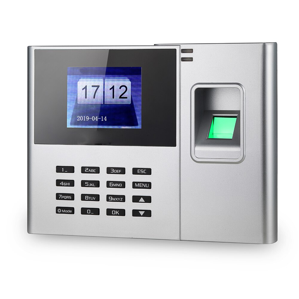 N-308 Tcp/Ip Usb 2.8 Inch Biometrische Vingerafdruk Wachtwoord Aanwezigheid Kantoor Opname Apparaat Elektronische Machine