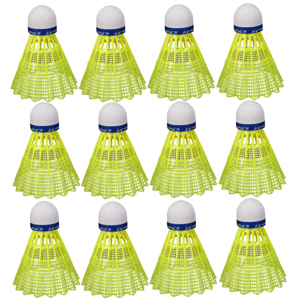 Anneome 12Pièces Set Badminton Colorés Avec Tête Élargie Equipement De