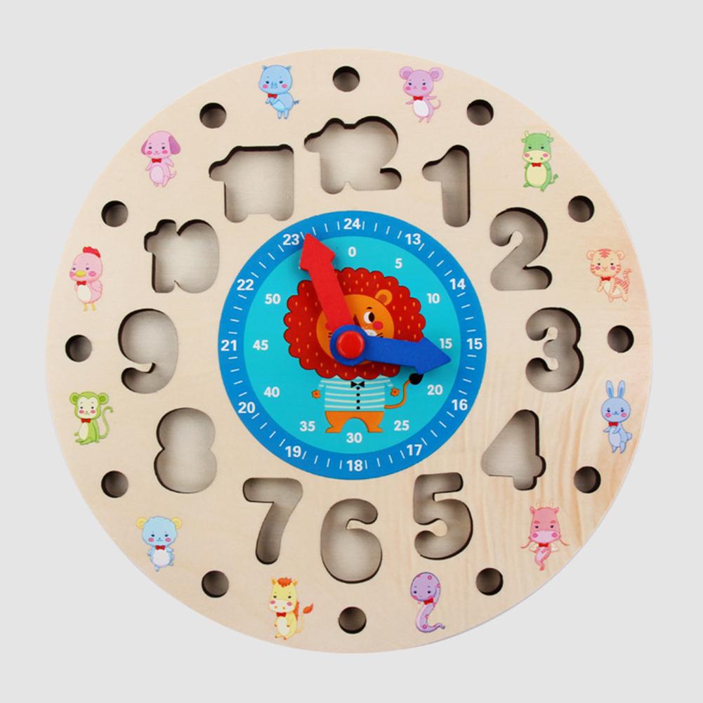 Kleurrijke Klok Tijd Nummer Ring Blokken Stapelen Legpuzzels Kinderen Kids Onderwijs Digitale Leren Geometrie Blokken Speelgoed