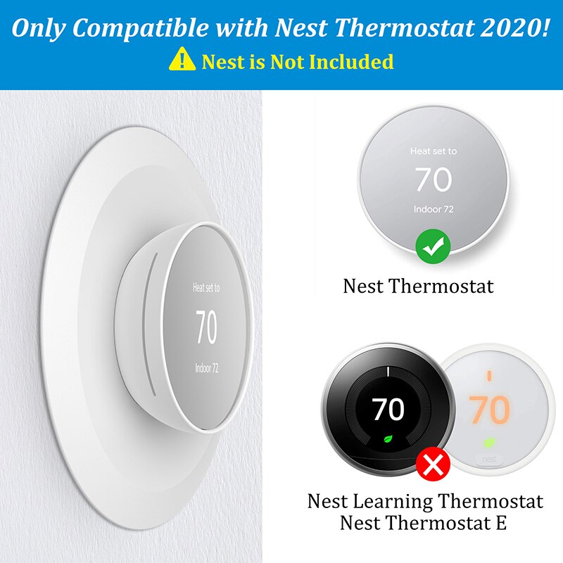 LINGYOU Wall Plate for Google Nest Thermostat Practical and Stylish Decoration Bracket Mount