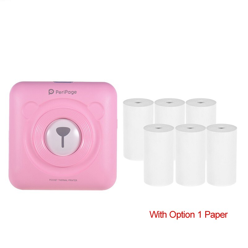 4 Options Mini Digital Cute Camera Pocket Cam with USB&Instant Paper 9 Rolls Color Thermal Paper+3 Rolls Adhesive Sticker Paper