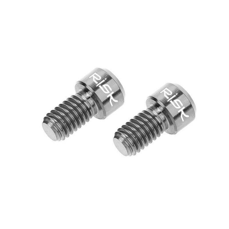 RISIKO 2 stücke M6x10mm Fahrrad Bremse Draht Befestigung Schrauben Titan Fahrrad Inneren Kabel Drücken Schraube MTB Rennrad Brems Linie bolzen Schrauben: Titan