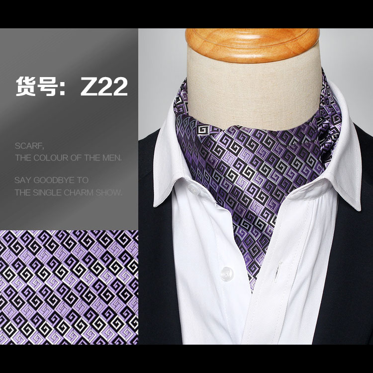 Hommes Vintage Polka Dot Wedding Formal Craings.com Ascot Scrunch Self Style, Gentleman Polyester, InjPaisley Neck, fraîchement: Jaune vif