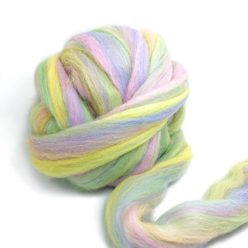 Extra Fijne kleur mengsel Merino Wol Gemengd wol roving fiber 50G Perfect in Nat en naaldvilten y04