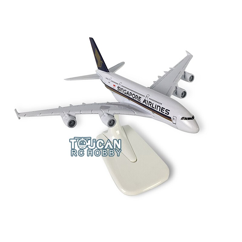 18CM Singapore A380 Aviation Airplane Display Airbus Airliner Static Model