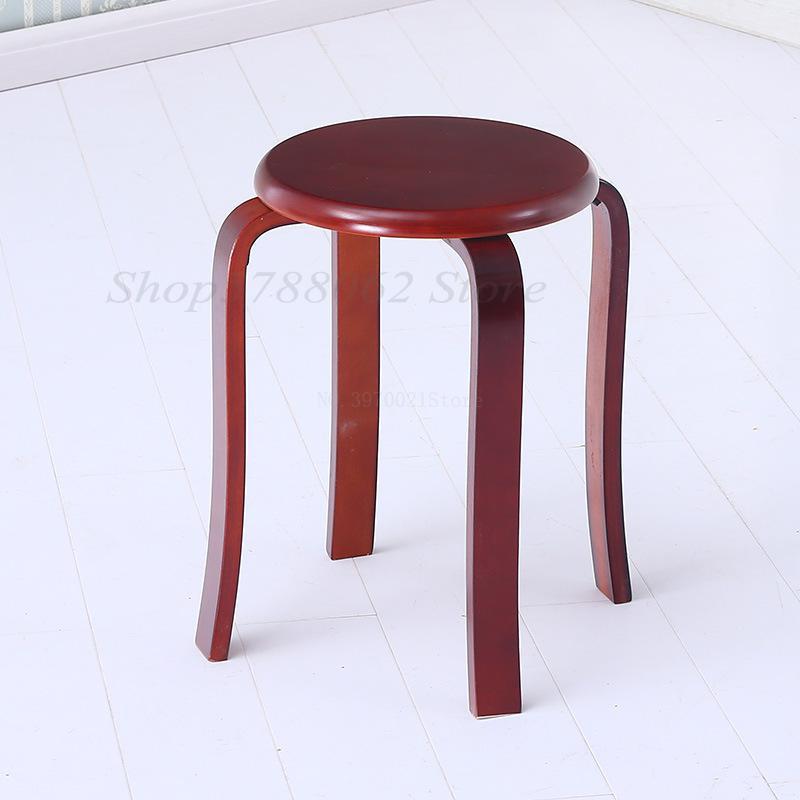 Hjem afslappet spisebordsstol miljøvenlig træskammel let vedligeholdelse ren træskammel: 3