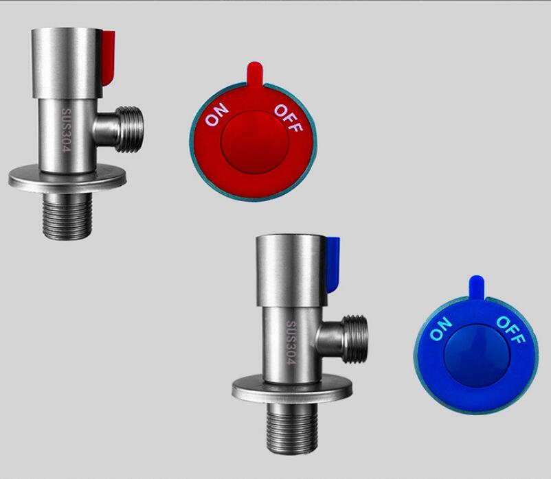 SUS304 Stainless Steel Full Copper Valve Core Triangle Valve Valve Water Heater Kitchen Bathroom Toilet Angle Valve