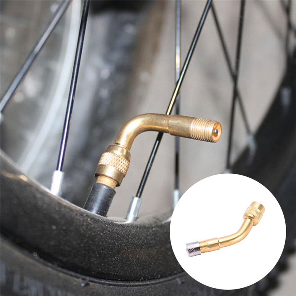 2 Stück 90° Messing Luft Reifen Autoventil Ventilschaft Mit
