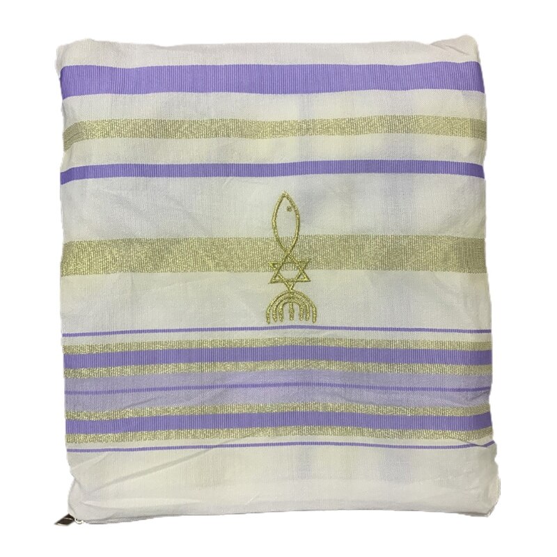 Tallit Prayer Shawl For Men Kosher Tallit Prayer Shawl For Women From Israel Messianic Tallit Prayer Shawl Messianic: Light Purple