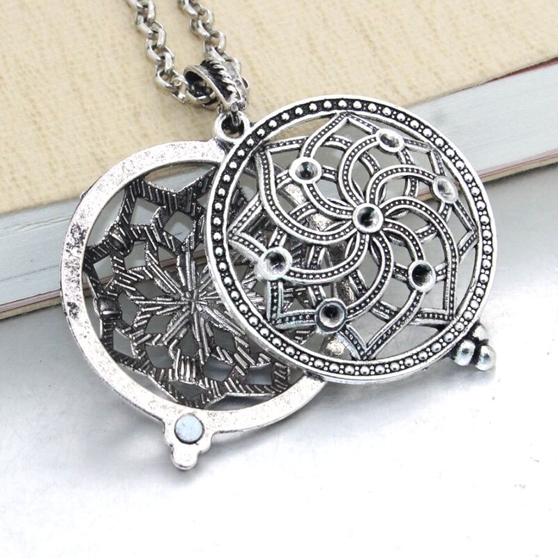 Hollow Necklace Aromatherapy Locket Essential Oils Diffuser Locket Necklace Perfume Pendant Dream Catcher Necklace 031216