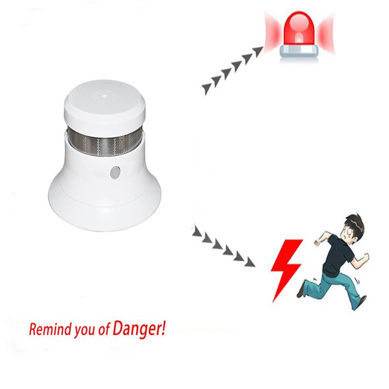 2 Pieces 80dB Sound Fire Alarm Profession Smoke Detector Sensor Mini Size Smoke Monitoring Battery Operated Fire Warning Alarm
