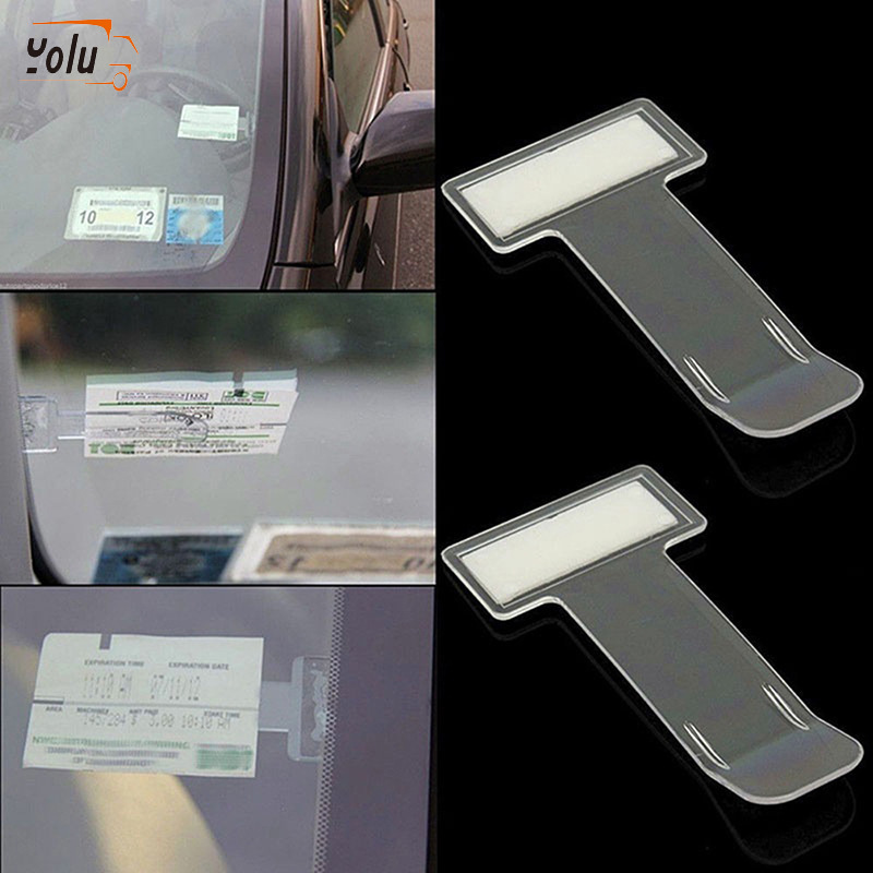 Clip Transparent pour billets de stationnement de voiture, porte-billet de stationnement pour véhicule automobile, Clip de fixation pour fenêtre de pare-brise et reçu