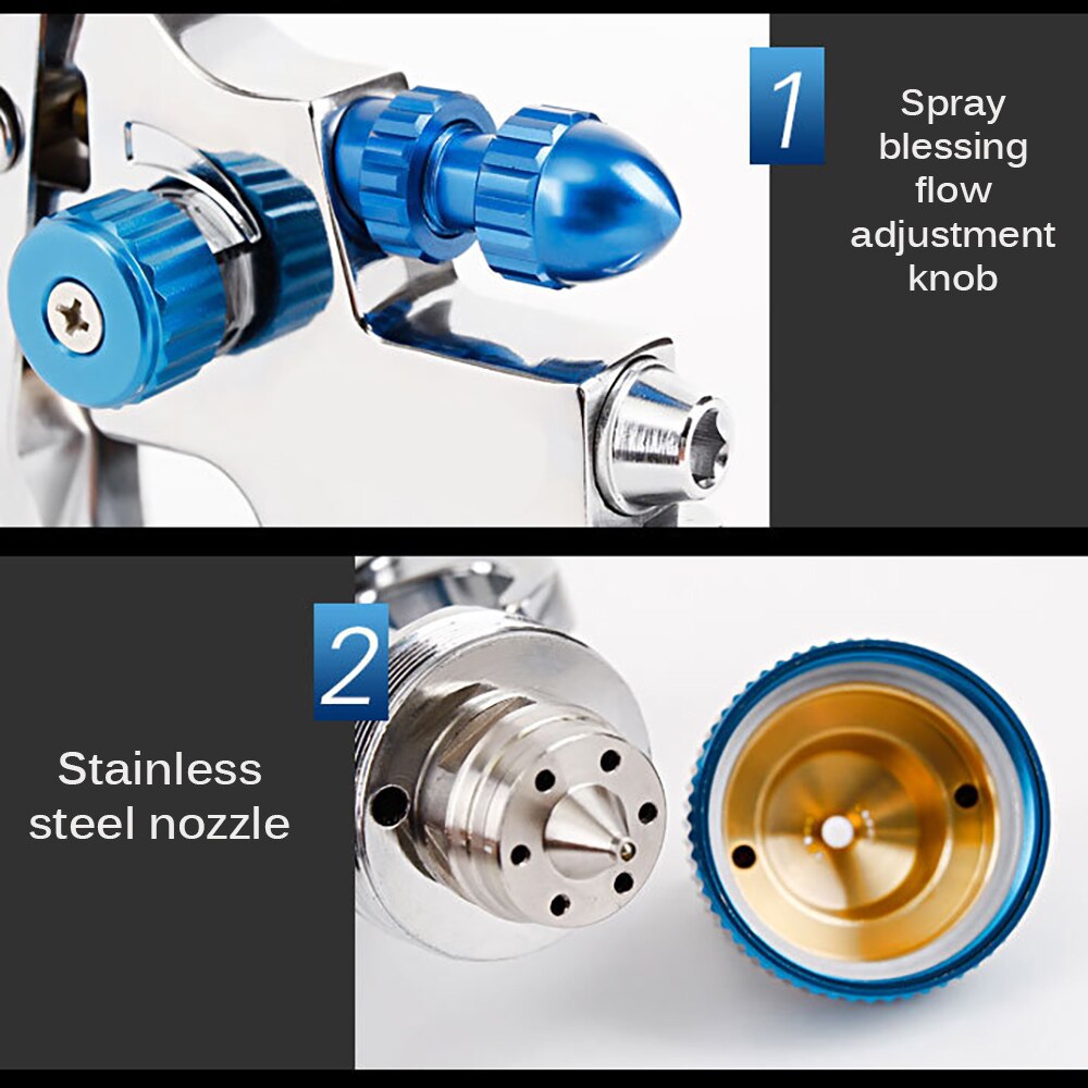 Spray Gun With 3 Nozzles 1.4mm 1.7mm And 2.0mm Mini Spray Guns Sprayer Painting Airbrush Set Power Tools Kit