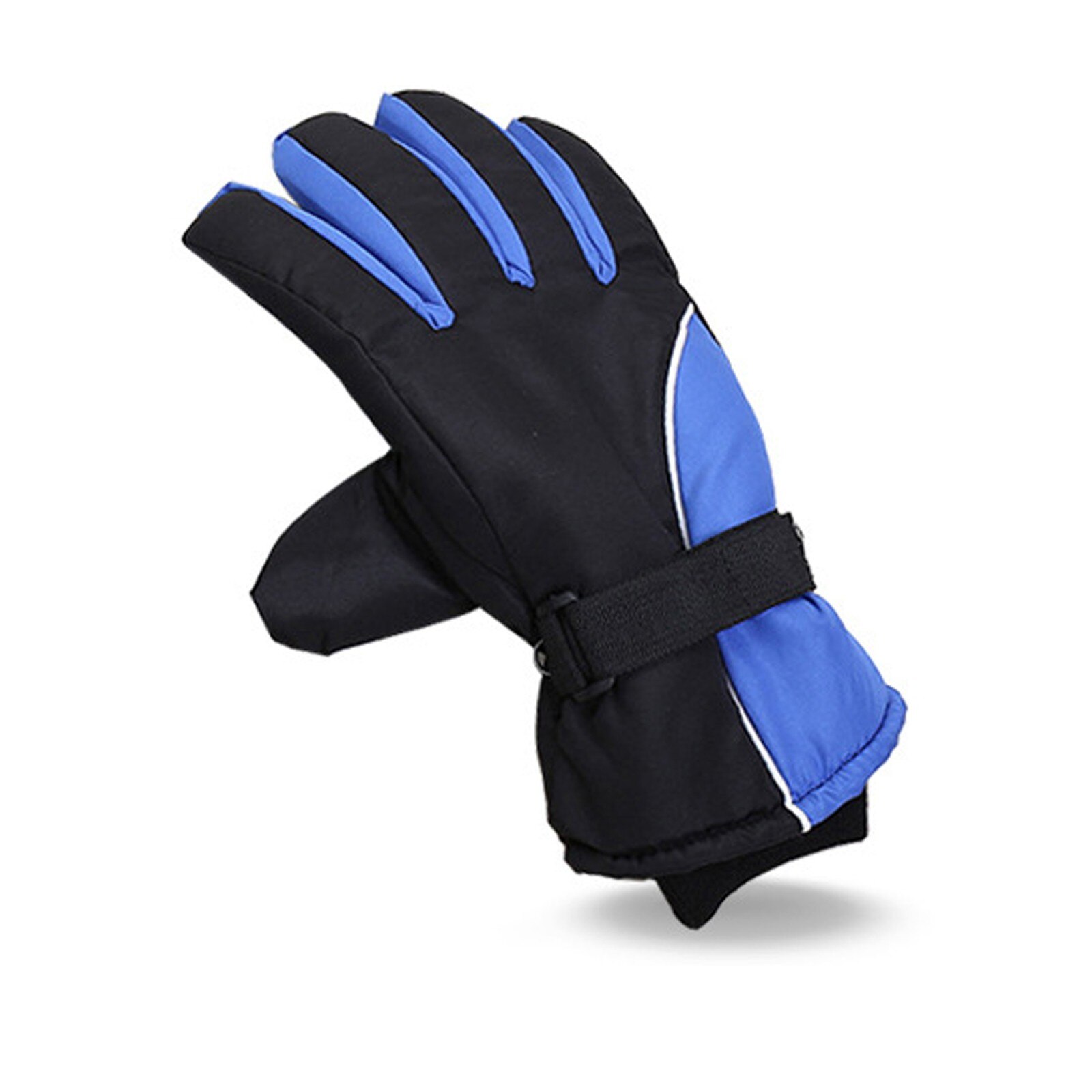 Épais tricoté paume Ski gants hiver neige sports de plein air femmes hommes motoneige moto coupe-vent imperméable Snowboard #2: Bleu