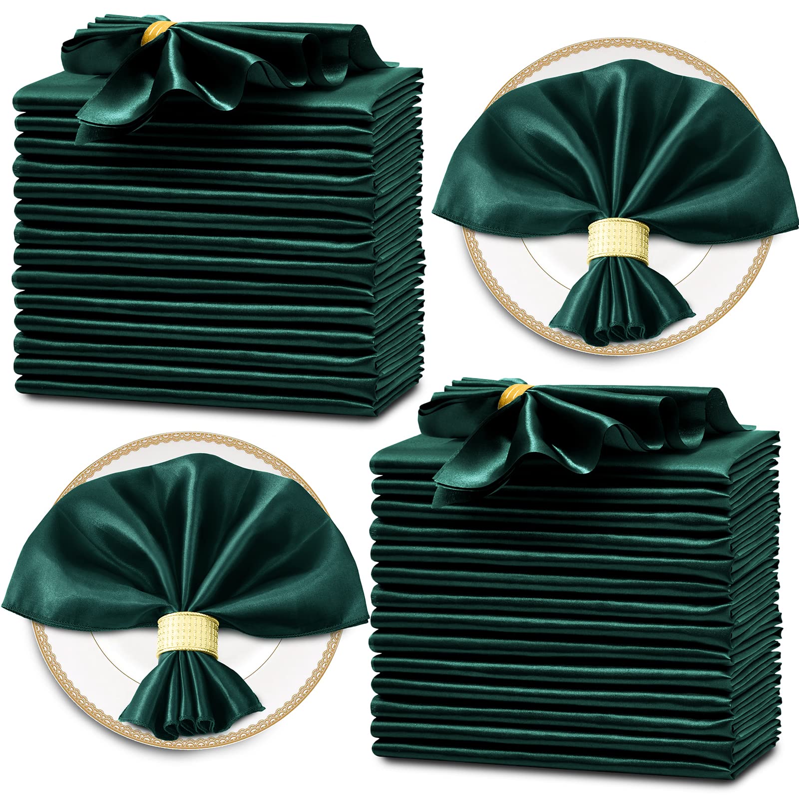 12PCS Wedding Red Satin Napkin 30x30cm Soft Table Napkins for Year Christmas Decoration Party Dinner Table Decor