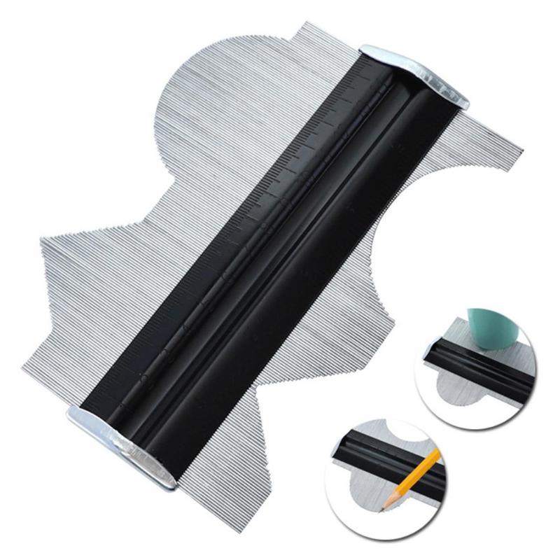 6 zoll Metall Stahl Nadel Profil Messgerät Fliesen Laminat Kontur Messgerät Duplizierer für Verlegung BöHöhle Teppiche Sanitär 148x84x16mm